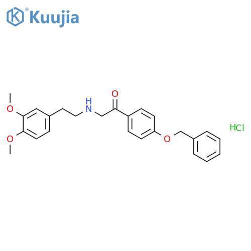 ETHANONE, 2-[[2-(3,4-DIMETHOXYPHENYL)ETHYL]AMINO]-1-[4-(PHENYLMETHOXY)PHENYL]-, HYDROCHLORIDE structure