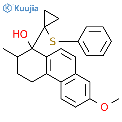 1-PHENANTHRENOL, 1,2,3,4-TETRAHYDRO-7-METHOXY-2-METHYL-1-[1-(PHENYLTHIO)CYCLOPROPYL]- structure