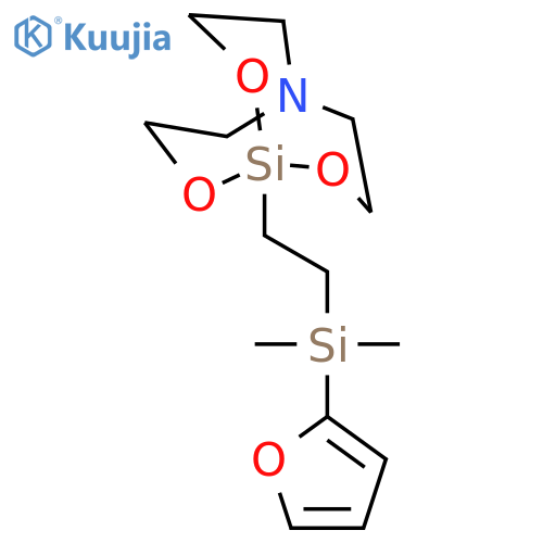1-{2-[furan-2-yl(dimethyl)silyl]ethyl}-2,8,9-trioxa-5-aza-1-silabicyclo[3.3.3]undecane structure