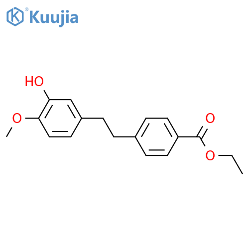 Benzoic acid, 4-[2-(3-hydroxy-4-methoxyphenyl)ethyl]-, ethyl ester structure
