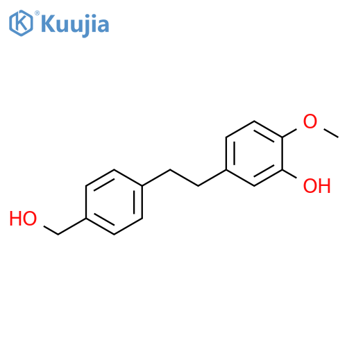 Benzenemethanol, 4-[2-(3-hydroxy-4-methoxyphenyl)ethyl]- structure