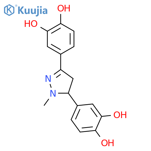 1,2-BENZENEDIOL, 4,4'-(4,5-DIHYDRO-1-METHYL-1H-PYRAZOLE-3,5-DIYL)BIS- structure