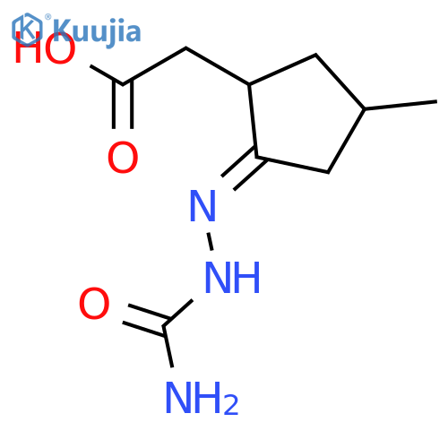 CYCLOPENTANEACETIC ACID, 2-[(AMINOCARBONYL)HYDRAZONO]-4-METHYL- structure