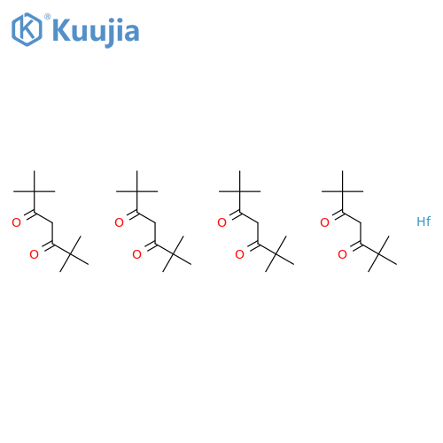 Tetrakis(2,2,6,6-tetramethyl-3,5-heptanedionato)hafnium structure