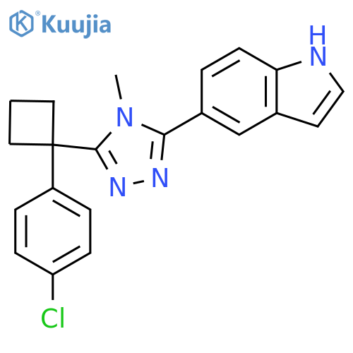 1H-Indole,5-[5-[1-(4-chlorophenyl)cyclobutyl]-4-methyl-4H-1,2,4-triazol-3-yl]- structure