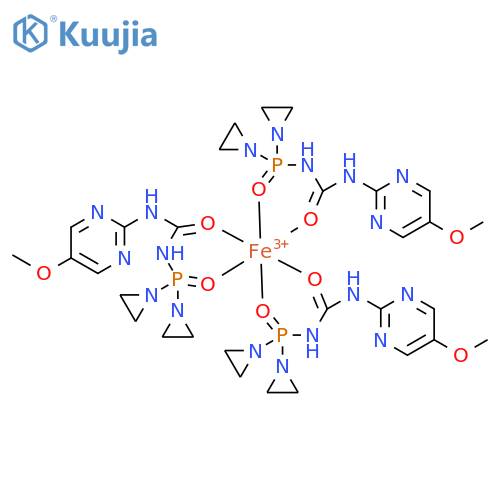 Iron(3+),tris[N-[bis(1-aziridinyl)phosphinyl]-N'-(5-methoxy-2-pyrimidinyl)urea]- structure