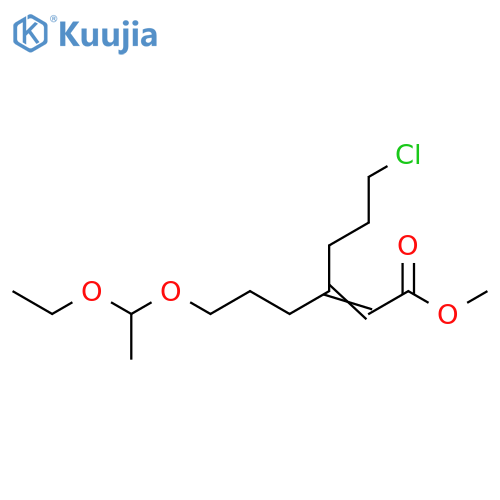 2-Hexenoic acid, 6-chloro-3-[3-(1-ethoxyethoxy)propyl]-, methyl ester structure