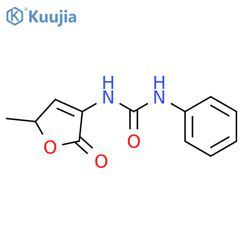 UREA, N-(2,5-DIHYDRO-5-METHYL-2-OXO-3-FURANYL)-N'-PHENYL- structure