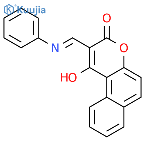 3H-NAPHTHO[2,1-B]PYRAN-3-ONE, 1-HYDROXY-2-[(PHENYLIMINO)METHYL]- structure