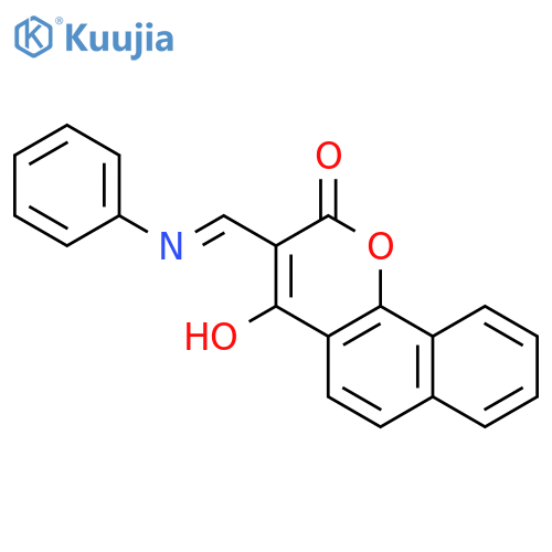 2H-Naphtho[1,2-b]pyran-2-one, 4-hydroxy-3-[(phenylimino)methyl]- structure