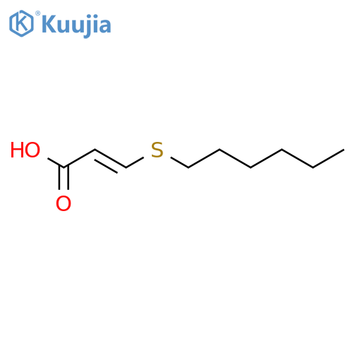 2-PROPENOIC ACID, 3-(HEXYLTHIO)- structure