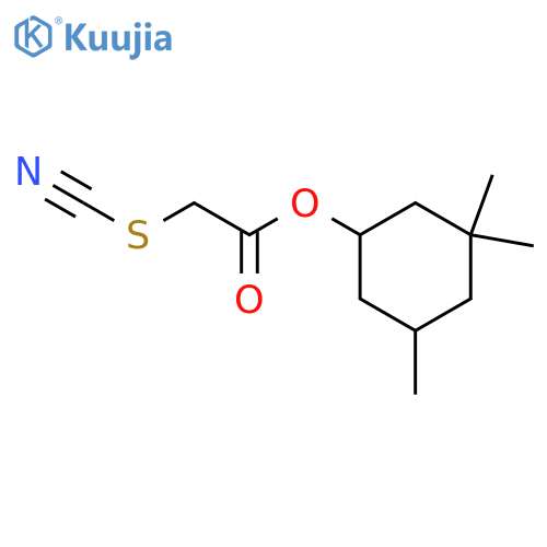 Acetic acid,2-thiocyanato-, 3,3,5-trimethylcyclohexyl ester structure
