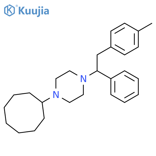 Piperazine, 1-cyclooctyl-4-[2-(4-methylphenyl)-1-phenylethyl]- structure