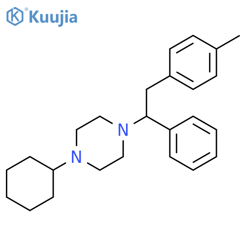 PIPERAZINE, 1-CYCLOHEXYL-4-[2-(4-METHYLPHENYL)-1-PHENYLETHYL]- structure