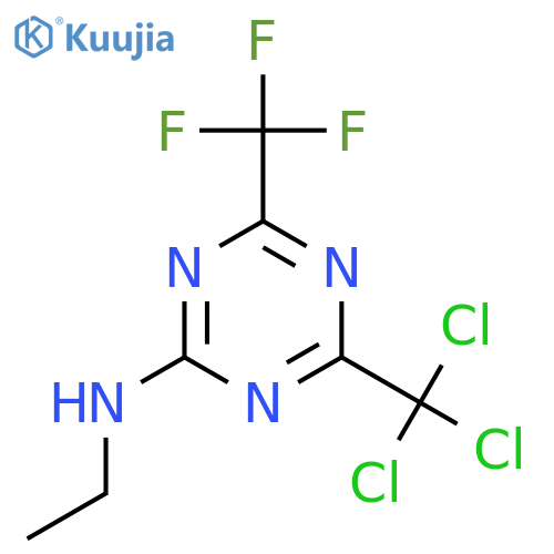 1,3,5-TRIAZIN-2-AMINE, N-ETHYL-4-(TRICHLOROMETHYL)-6-(TRIFLUOROMETHYL)- structure