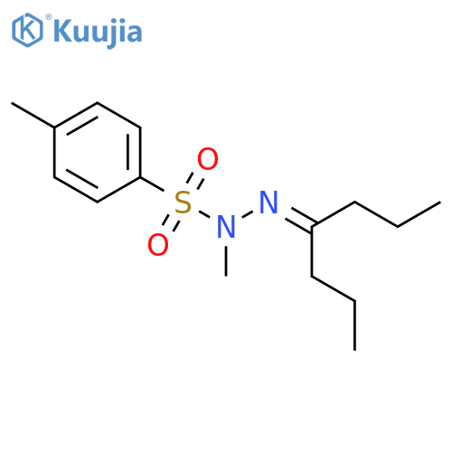 Benzenesulfonic acid, 4-methyl-, methyl(1-propylbutylidene)hydrazide structure