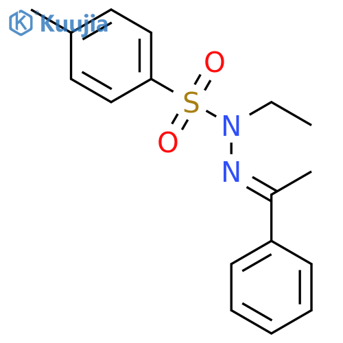BENZENESULFONIC ACID, 4-METHYL-, ETHYL(1-PHENYLETHYLIDENE)HYDRAZIDE structure