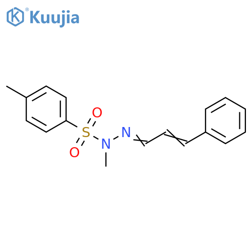 Benzenesulfonic acid, 4-methyl-, 1-methyl-2-(3-phenyl-2-propen-1-ylidene)hydrazide structure