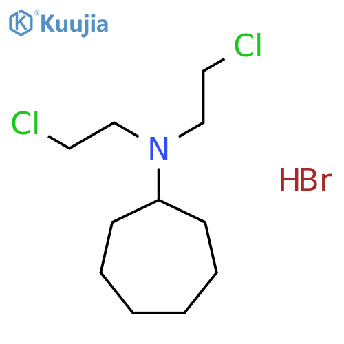 Cycloheptanamine, N,N-bis(2-chloroethyl)-, hydrobromide structure