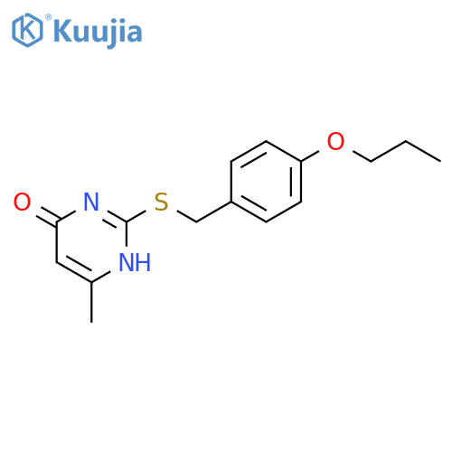 4(1H)-PYRIMIDINONE, 6-METHYL-2-[[(4-PROPOXYPHENYL)METHYL]THIO]- structure