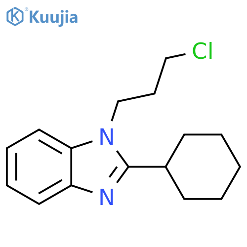 1H-Benzimidazole, 1-(3-chloropropyl)-2-cyclohexyl- structure