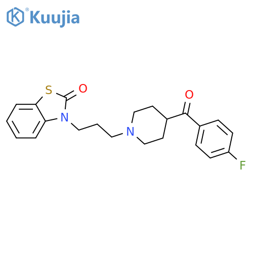 2(3H)-Benzothiazolone, 3-[3-[4-(4-fluorobenzoyl)-1-piperidinyl]propyl]- structure