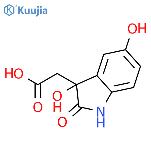 (3,5-dihydroxy-2-oxo-2,3-dihydro-indol-3-yl)-acetic acid structure