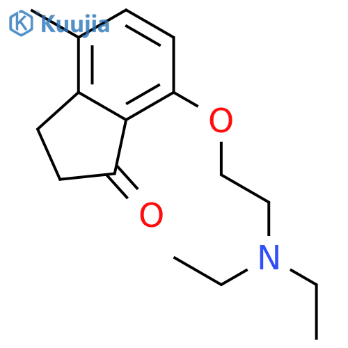 7-[2-(diethylamino)ethoxy]-4-methyl-2,3-dihydro-1H-inden-1-one structure