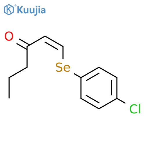 1-Hexen-3-one, 1-[(4-chlorophenyl)seleno]-, (Z)- structure