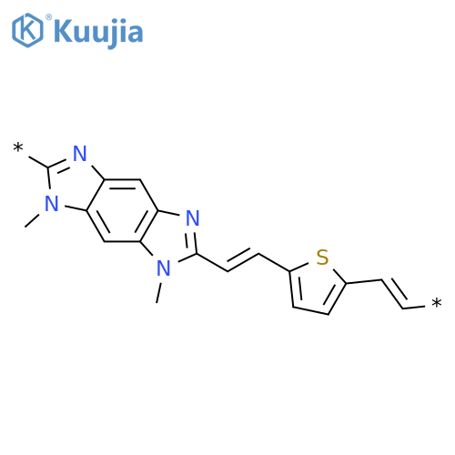 POLY[(1,7-DIHYDRO-1,7-DIMETHYLBENZO[1,2-D:4,5-D']DIIMIDAZOLE-2,6-DIYL)-1,2-ETHENEDIYL-2,5-THIOPHENEDIYL-1,2-ETHENEDIYL] structure
