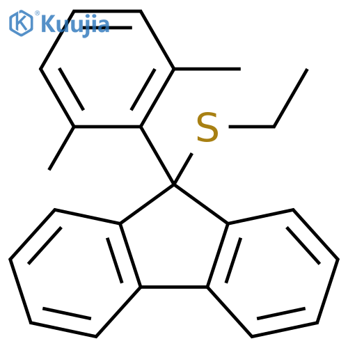 9H-Fluorene, 9-(2,6-dimethylphenyl)-9-(ethylthio)- structure