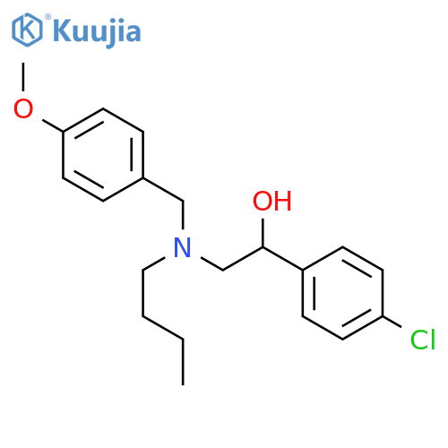 2-[butyl(4-methoxybenzyl)amino]-1-(4-chlorophenyl)ethanol structure