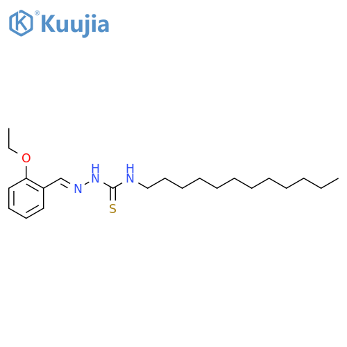 1-dodecyl-3-[(e)-(2-ethoxyphenyl)methylideneamino]thiourea structure