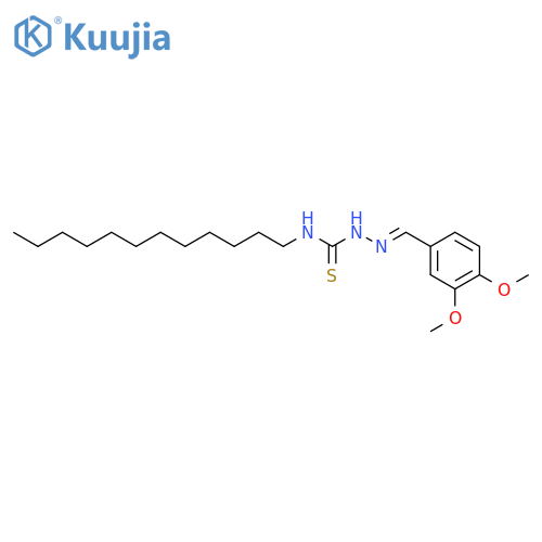 1-[(e)-(3,4-dimethoxyphenyl)methylideneamino]-3-dodecylthiourea structure