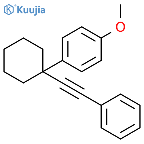 Benzene, 1-methoxy-4-[1-(phenylethynyl)cyclohexyl]- structure