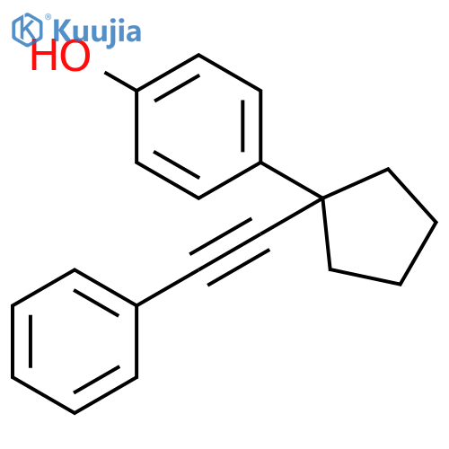 Phenol, 4-[1-(2-phenylethynyl)cyclopentyl]- structure