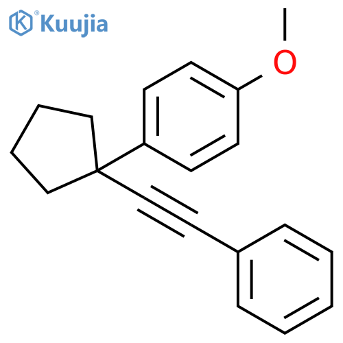 BENZENE, 1-METHOXY-4-[1-(PHENYLETHYNYL)CYCLOPENTYL]- structure