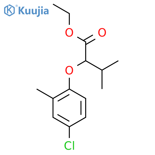 Butanoic acid, 2-(4-chloro-2-methylphenoxy)-3-methyl-, ethyl ester structure