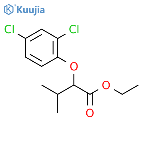 BUTANOIC ACID, 2-(2,4-DICHLOROPHENOXY)-3-METHYL-, ETHYL ESTER structure