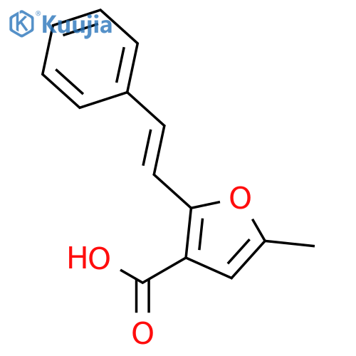 3-FURANCARBOXYLIC ACID, 5-METHYL-2-(2-PHENYLETHENYL)- structure