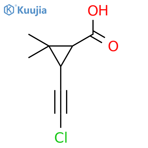 3-(2-Chloroethynyl)-2,2-dimethylcyclopropanecarboxylic Acid structure