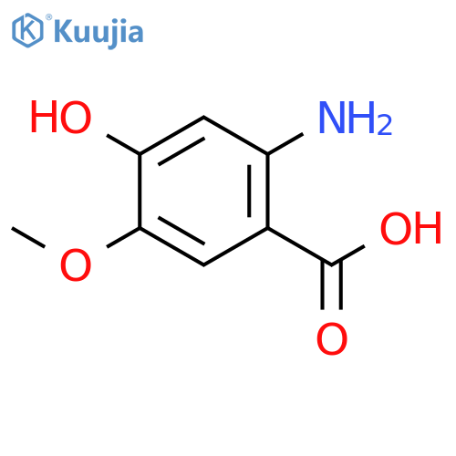 Benzoicacid, 2-amino-4-hydroxy-5-methoxy- structure