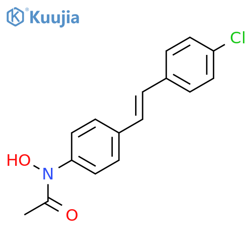 N-{4-[(E)-2-(4-chlorophenyl)ethenyl]phenyl}-N-hydroxyacetamide structure