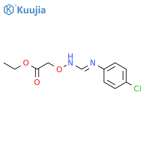 Acetic acid, [[[(4-chlorophenyl)iminomethyl]amino]oxy]-, ethyl ester structure