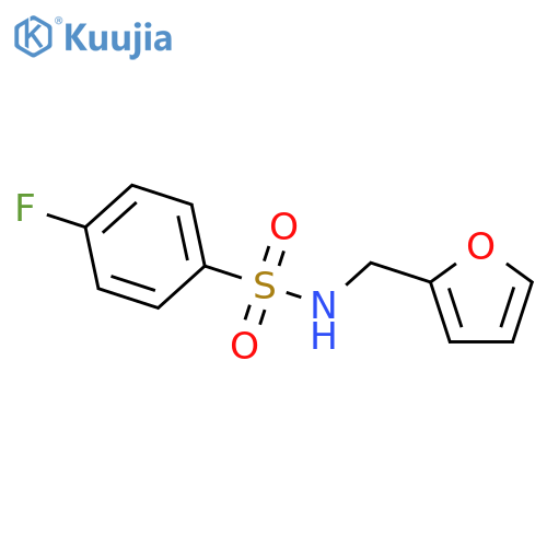 N-(Furan-2-ylmethyl) 4-fluorobenzenesulfonamide structure