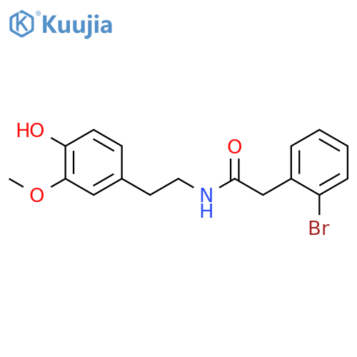 Benzeneacetamide, 2-bromo-N-[2-(4-hydroxy-3-methoxyphenyl)ethyl]- structure