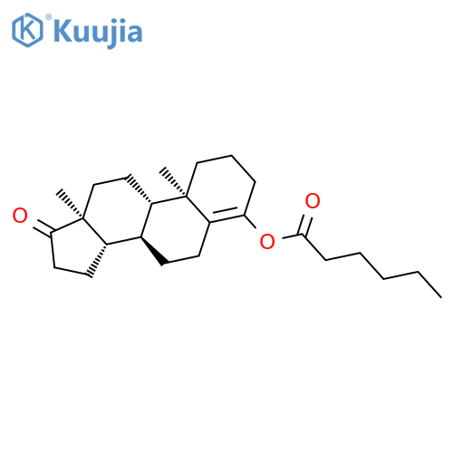 Androst-4-en-17-one, 4-[(1-oxohexyl)oxy]- structure