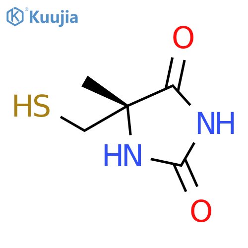 2,4-Imidazolidinedione, 5-(mercaptomethyl)-5-methyl-, (5S)- structure