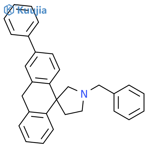 Spiro[anthracene-9(10H),3'-pyrrolidine], 3-phenyl-1'-(phenylmethyl)- structure