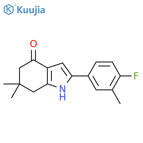 2-(4-Fluoro-3-methylphenyl)-6,6-dimethyl-4,5,6,7-tetrahydro-1H-indol-4-one structure